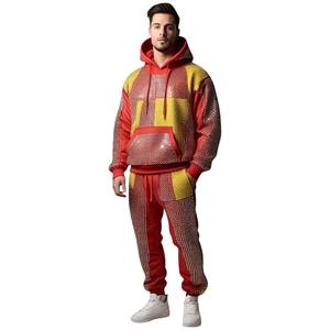 ชุดวอร์มผู้ชายประดับพลอยเทียมดีไซน์พิเศษทำจากผ้าฝ้ายสำหรับฤดูหนาว - Product Image 3