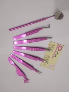 แหนบขนตาปลอมสีชมพูแวววาวแหนบต่อขนตาพร้อมตัวติดโลโก้ตามสั่ง - Product Image 2