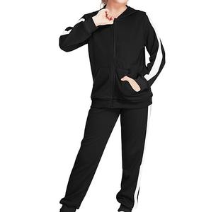 Survêtements vintage délavés à la teinture pour filles, ensemble de jogging à capuche respirant et à fermeture éclair Offre Spéciale, pour bébé - Product Image 4