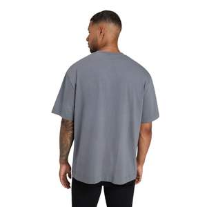 เสื้อยืดผ้าฝ้าย100% โอเวอร์ไซส์สำหรับผู้ชายเสื้อผ้าแนวสตรีท GSM เสื้อ190โลโก้หลักพิมพ์ลายไหล่ปล่อยใส่สบาย - Product Image 5