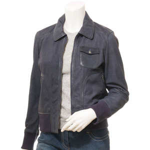 <b>Women's</b> Breathable Leather Style Biker Racer <b>Jacket</b> | Custom Full Zipper Genuine Leather Fashion <b>Jackets</b> for <b>Women</b> - Product Image 3