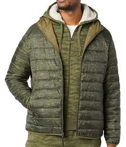 Veste matelassée imperméable pour hommes Manteau matelassé d'hiver à bulles rembourré en polyester vert Veste matelassée pour l'extérieur pour hommes - Product Image 5