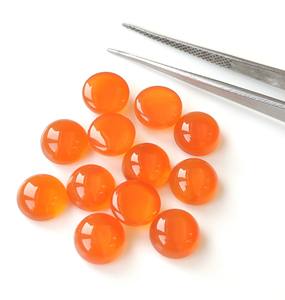 Natural Orange Carnelian Round Cabochon 5mm Loose Orange Carnelian Top Quality Natural Orange Carnelian - Product Image 6