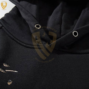 Nueva llegada algodón pulóver bordado sudaderas con capucha hombres 100% algodón superior bordado sudaderas con capucha de alta calidad bordado sudaderas con capucha para hombre - Product Image 5