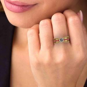 Best Seller Pink Diamond Yellow Gold Anillo de compromiso trenzado de plata esterlina 925 para mujer Anillo de lujo a precio mayorista - Product Image 6