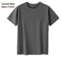 Kaos Crew Neck Kasual Warna Solid Berkualitas Tinggi 100% Katun Tebal 180 GSM