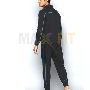 Best Selling MAXFIT Enterprises <b>Men's</b> Plus Size Sports Tracksuit Winter Color Blocked Black & <b>Green</b> - Product Image 2
