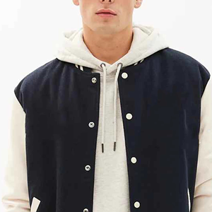 Chaquetas universitarias de calidad superior para hombre, chaquetas con letras impresas con logotipo personalizado, chaquetas de estilo informal de béisbol - Product Image 5