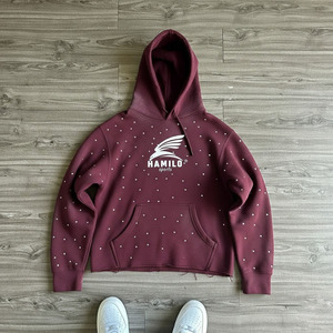 Sudadera con capucha térmica de invierno para hombre, de punto liso, con cremallera completa, 100% algodón grueso, estilo básico, mezcla de algodón. - Product Image 3