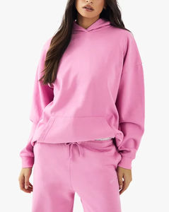 Pull à capuche en molleton de coton 100% pour femme Sweat-shirt à capuche de haute qualité Streetwear Pullover Boxy Fit Printed Women's Custom OEM Hoodies for Winter - Product Image 3