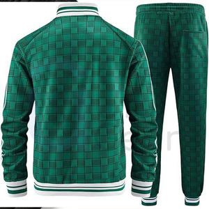 Conjunto Deportivo para Hombre, de Alta Calidad, Transpirable, Ligero, Verde Sólido, con Cremallera Completa, Nuevo Estilo Casual para Invierno, Venta al Por Mayor - Product Image 2
