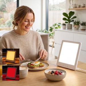 <span class=keywords><strong>Lampe</strong></span> de <span class=keywords><strong>luminothérapie</strong></span> portable à lumière rouge 10000 <span class=keywords><strong>Lux</strong></span>, <span class=keywords><strong>lampe</strong></span> SAD à température de couleur réglable, <span class=keywords><strong>lampe</strong></span> LED effet soleil pour l'hiver bleu - Product Image 3