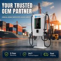 EVMATE 40kW 60kW 80kW Double Connecteur DC EV Chargeur CCS2 OCPP 1.6J OTA Piédestal Commercial EV Station De Recharge pour Parking Public