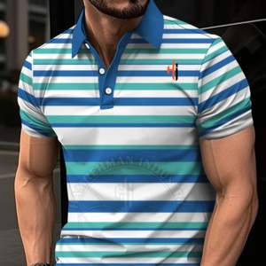 2024 nouveauté haute qualité hommes à manches courtes pour polos Logo personnalisé vêtements de golf maillot usine directe en gros blanc - Product Image 3