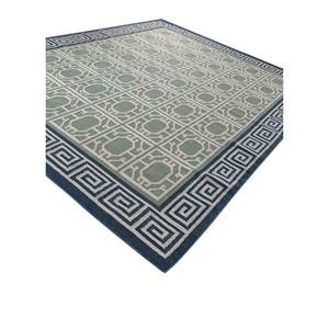 Alfombras Geométricas de Lana Alhambra en Gris y Negro, Tejido Plano para el Hogar, para Pasillo, Rectangulares a Rayas - Modelo ADWL-13209 - Product Image 2