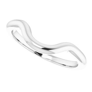 Stuller Band 51243:1051P PL Romantic Geometric Rhodium-Plated Yellow Gold <b>Plain</b> Engagement <b>Ring</b> with Cut Stone Inlay - Product Image 5