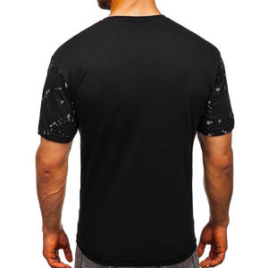 เสื้อยืดคอกลมผ้าฝ้าย100% สำหรับผู้ชายแห้งเร็วเข้ารูปพิมพ์โลโก้ตามสั่งวัสดุเจอร์ซี่ลายสีทึบ - Product Image 3