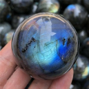 Labradorit akik mavi gösterişli küre topu dekorasyon için toptan değerli taş labradorit topu kristal küreler şifa taşı - Product Image 5