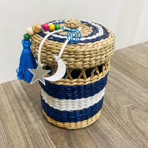 กล่องเก็บของตกแต่งผักตบชวามีฝาปิดสำหรับเดือนรอมฎอน kareem Eid Mubarak บรรจุภัณฑ์ของขวัญวันหยุดประจำชาติอาหรับ - Product Image 2