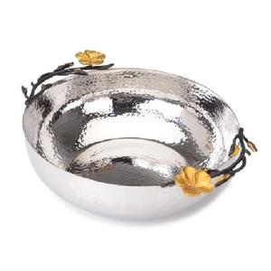 Tazón para Servir de la Colección Hellebore, Tazón de Cocina de Acero Inoxidable y Latón para Pasta, Frutas y Recepciones - Product Image 4