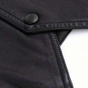 Chaleco de cuero para motociclistas para hombre, diseño clásico, cierre de cremallera, chaleco duradero y a la moda para viajes y exportación. - Product Image 3