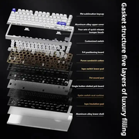 Clavier mécanique Weikav D75, clavier sans fil tri-mode, RGB personnalisé, clavier en alliage d'aluminium à démontage rapide et interchangeable à chaud