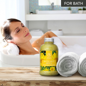 Aromatika Arnica Sel de mer naturel en cristaux 600g pour le bain corporel avec des huiles essentielles de romarin et d'orange, relaxation, régénération de la peau - Product Image 5