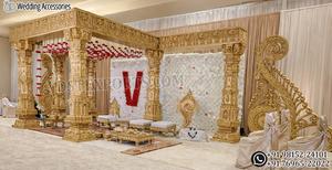 Décoration de mandap de mariage traditionnel du sud de l'Inde, nouvelle arrivée aux États-Unis, taille et forme personnalisables, léger, prix d'usine DST EXPORTS, vente - Product Image 5
