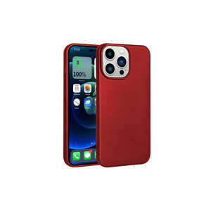 Coque de protection en silicone anti-traces de doigts Netzy SAFA Premier Luxury Red pour iPhone 14 Pro Max A22 14 Plus et A50 - Product Image 1