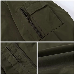 Casual High Street Embroidered Logo Patches Bomber <b>Jacket</b> <b>Men</b> Casual Ribbed Collar <b>Light</b> Windproof waterproof Bomber <b>Jacket</b> - Product Image 6