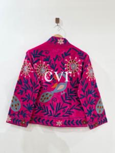 Outerwear Coat Embroidered Women's Luxury Coat Uzbek Eco-Friendly Handmade Velvet Suzani Winter <b>Boho</b> for Party Wear - Product Image 4