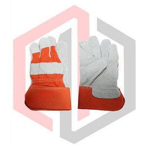 ถุงมือทำงาน หนังฝ่ามือ ฝ่ามือเต็ม ทนต่อการฉีกขาด ระบายอากาศได้ ปราศจากซิลิโคน ปราศจากแป้ง ป้องกันความร้อน ป้องกันการบาด 26 ซม. ถุงมือทั่วไป - Product Image 1