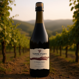 Terre Forti Dry Refreshing Lambrusco Emilia Secco IGT Sparkling Red <b>Wine</b> 750ml 6 Bottles Per Box - Product Image 3