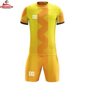 Jacquard 100% Poliéster Transpirable Secado rápido Estiramiento en cuatro direcciones Unisex Camisetas de fútbol Uniformes Conjuntos Colores personalizados Logotipos Todos - Product Image 3