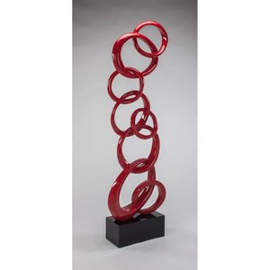 Exquisite Knot Decor Design Modern Silver Abstrait est une pièce décorative sculpture polie bas plus rigide ou décor de table - Product Image 6