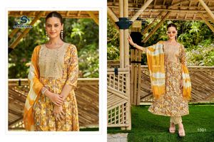 Último vestido casual y de festival con estampado cápsula Kurtis y Pallu hecho de rayón por exportación - Product Image 3