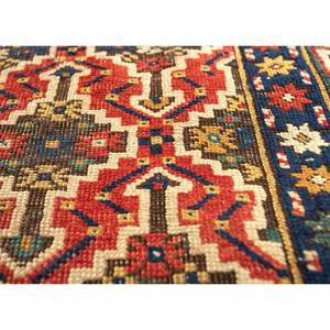 Aalam Hand Knotted Wool Rugs in Red & Orange Geometric Pattern for Home Use-Paem-543 - Product Image 3