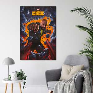 Póster en lienzo de Marvel's Luke Cage, diseño moderno con marco negro - Product Image 2