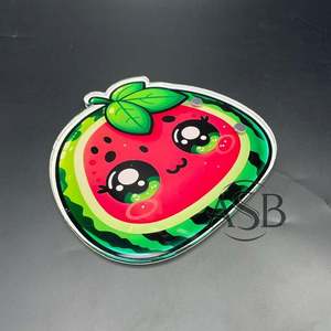 Azulejo de pestañas acrílico de sandía de verano personalizado, Impresión de logotipo personalizado en forma de sandía, servicio OEM - Product Image 6