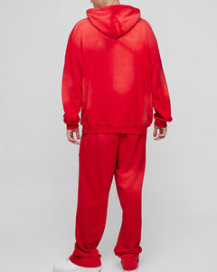 Ensemble de survêtement streetwear personnalisé de haute qualité, pantalon de survêtement à jambe droite, sweat-shirts et pantalons de survêtement vierges, ensemble de jogging ample et empilé pour hommes - Product Image 2