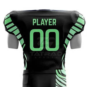 Nouvelle conception 2025, uniforme de football américain personnalisé 100% polyester, respirant, léger, ensembles pour hommes, manches courtes - Product Image 5