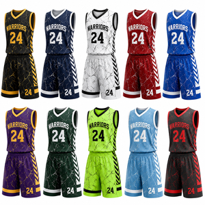 Ensemble short et maillot de basketball personnalisé en marbre sublimé, taille élastique, sans manches, pour adultes unisexes - Kit de tournoi - Product Image 2