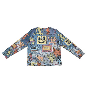 Premium DTG Printed Unisex Cotton Crewneck Fleece Sweatshirt Custom Logo Streetwear Anti-shrink 370g Vintage Style Men Winter - Product Image 4