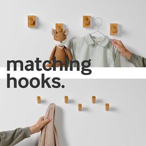 Modern Scandinavian Home Decor Wooden Coat Hooks Wall Mount Coat <b>Rack</b> in Bamboo Style for Bedroom Bathroom Kitchen - Product Image 3