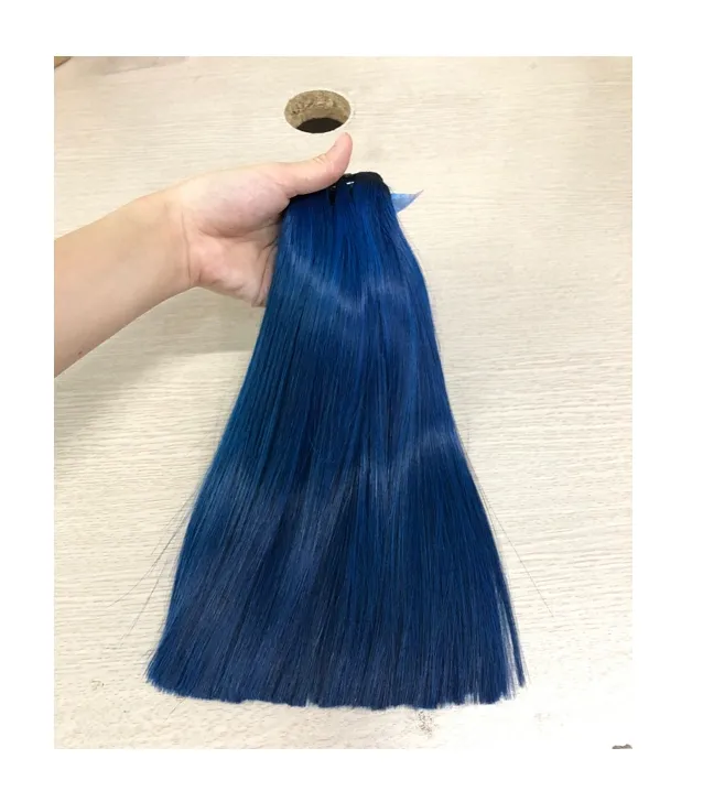 Vietnam Best Quality Remy Super Double Machine Weft Bone straight Blue Hot Style Good Choice Reasonable Price