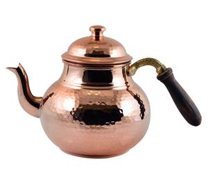 Tetera Dallah de Cobre Antiguo para Servir Té, con Mango de Madera, Ligera, Portátil, Cafetera de Metal, Artesanía, Diseño Simple - Product Image 4