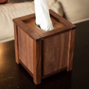 Wooden <b>Tissue</b> <b>Box</b> Holder Decorative Natural Wood Finish <b>Tissue</b> Case for Home and Office - Product Image 1