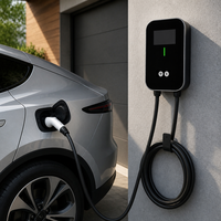 Station de recharge pour véhicules électriques AC Type 2 7kW 11kW 22kW avec Bluetooth, WiFi et contrôle par application pour la maison et les flottes