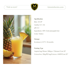 Kim Minh International purée de concentré d'ananas frais 100% sans sucre du Vietnam emballée en vrac - Product Image 3