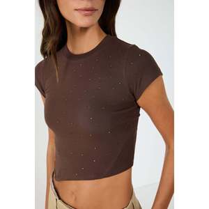 Body corto con bordado de piedras y corte asimétrico - Product Image 3